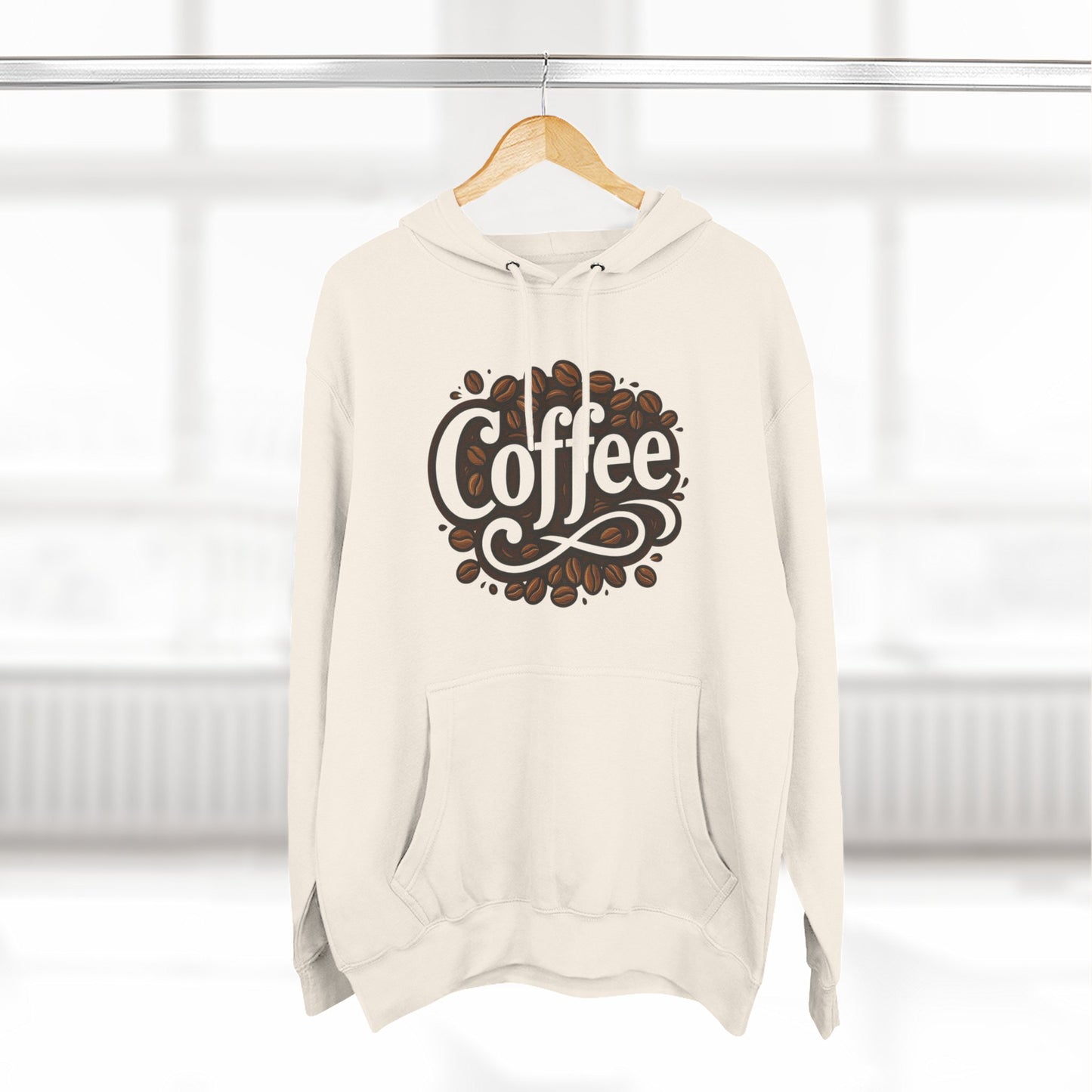 Coffee Lovers Three-Panel Fleece Hoodie, Cozy Sweatshirt, Perfect Gift for Coffee Enthusiasts, Ideal for Fall & Winter, Casual Wear