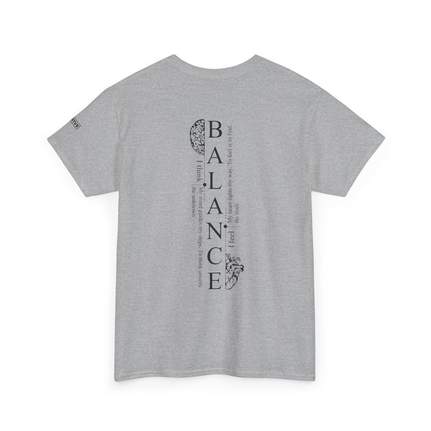 Balance Graphic Tee — Minimal Yin Yang Design with 'BALANCE' Typography