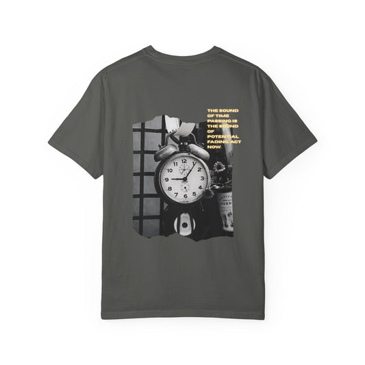 Motivational Garment-Dyed T-shirt - Emphasizing Value of Time