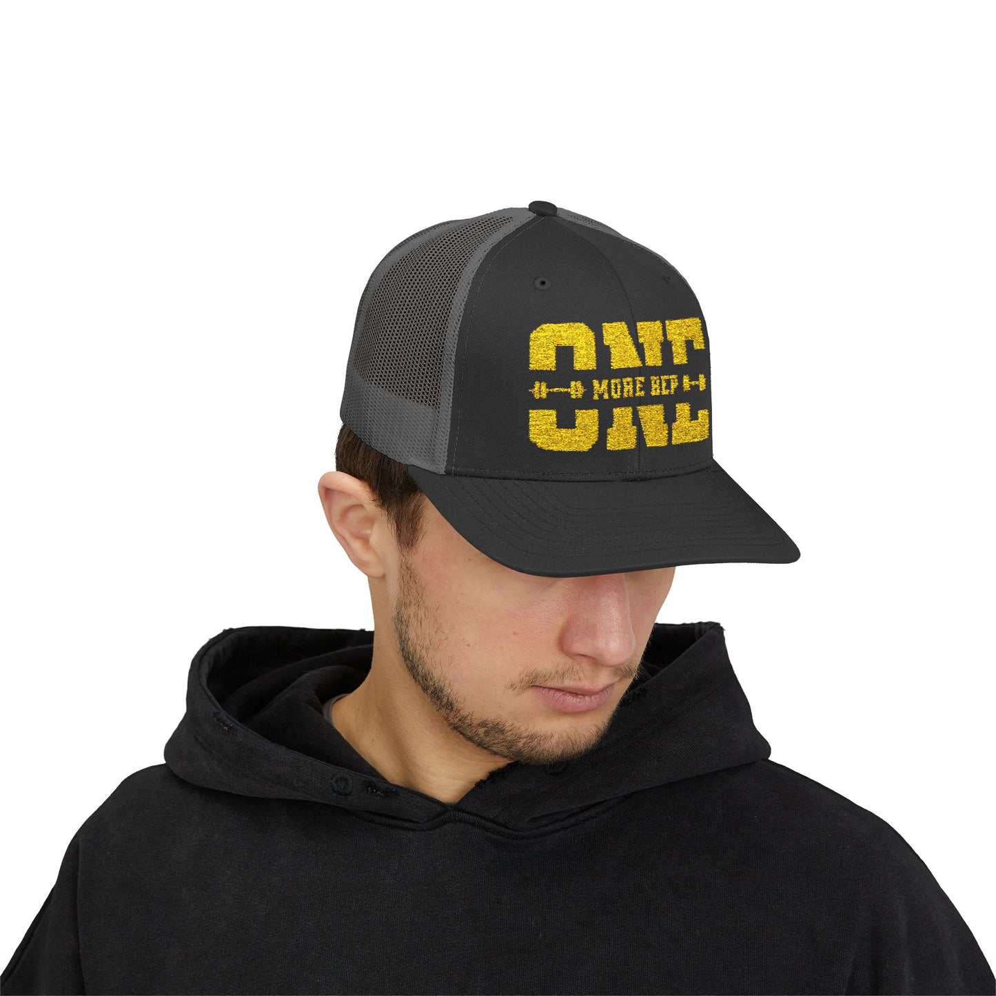 Motivational Gym Snapback Trucker Cap - "One More Rep"