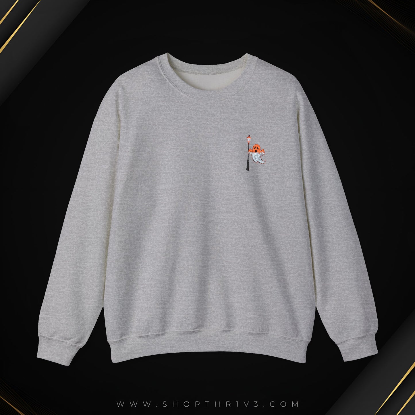 Embroidered Ghost Crewneck Sweatshirt