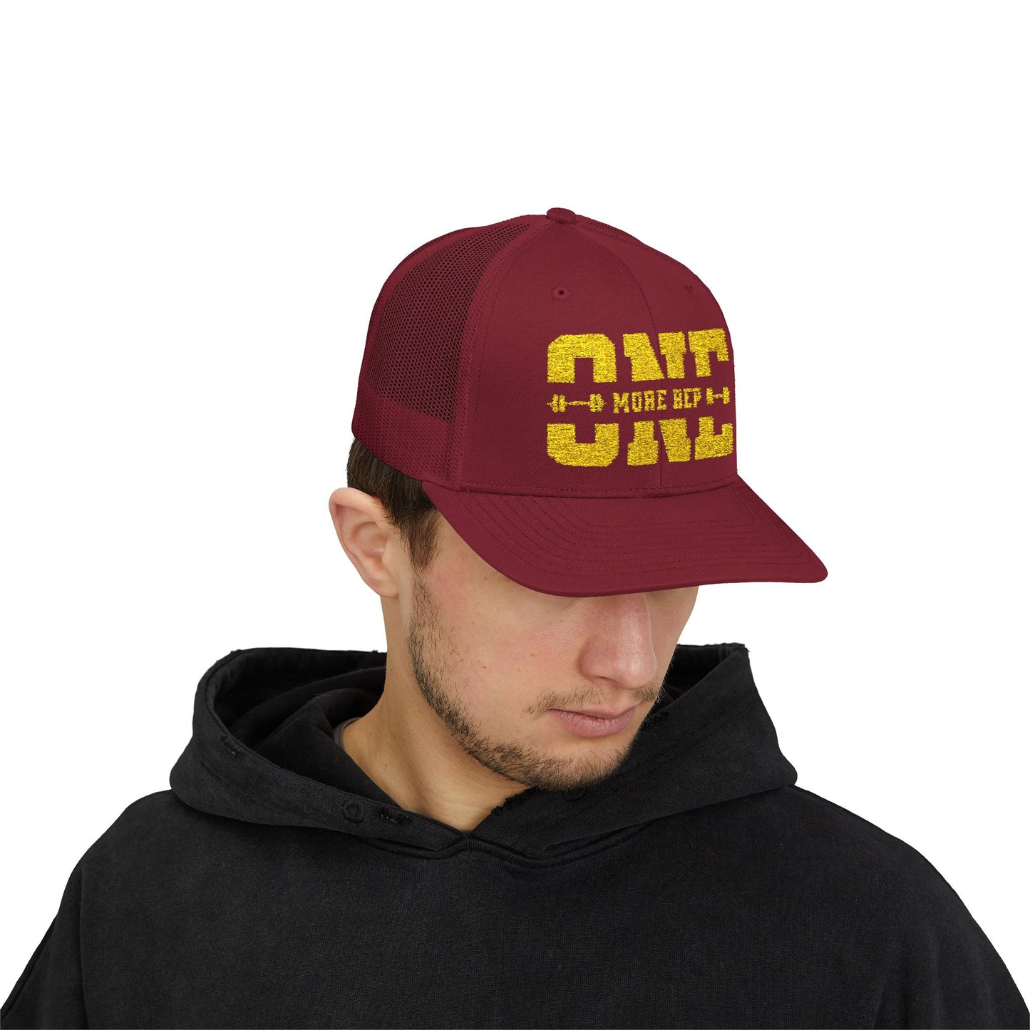 Motivational Gym Snapback Trucker Cap - "One More Rep"