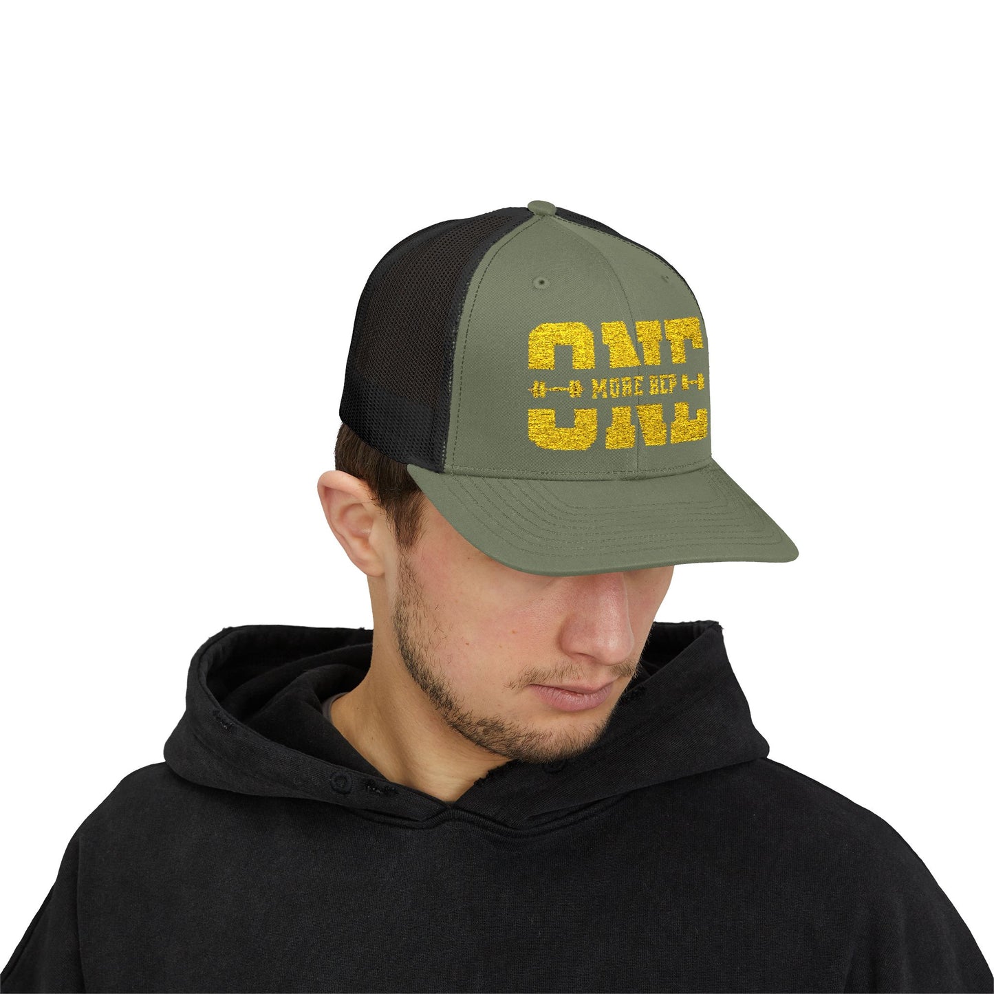 Motivational Gym Snapback Trucker Cap - "One More Rep"