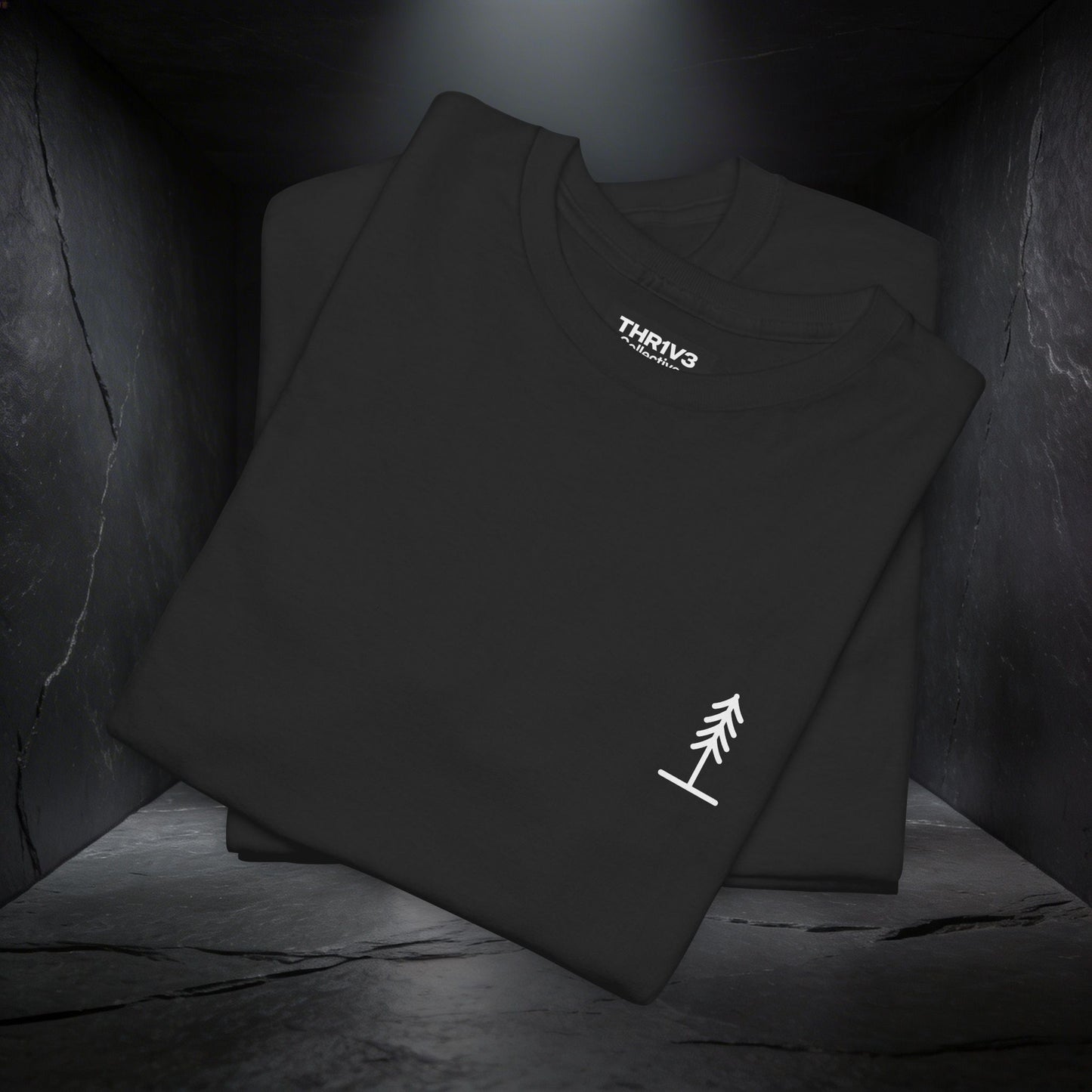 Cross & Mountain Tee — Rustic Christian Graphic T-Shirt