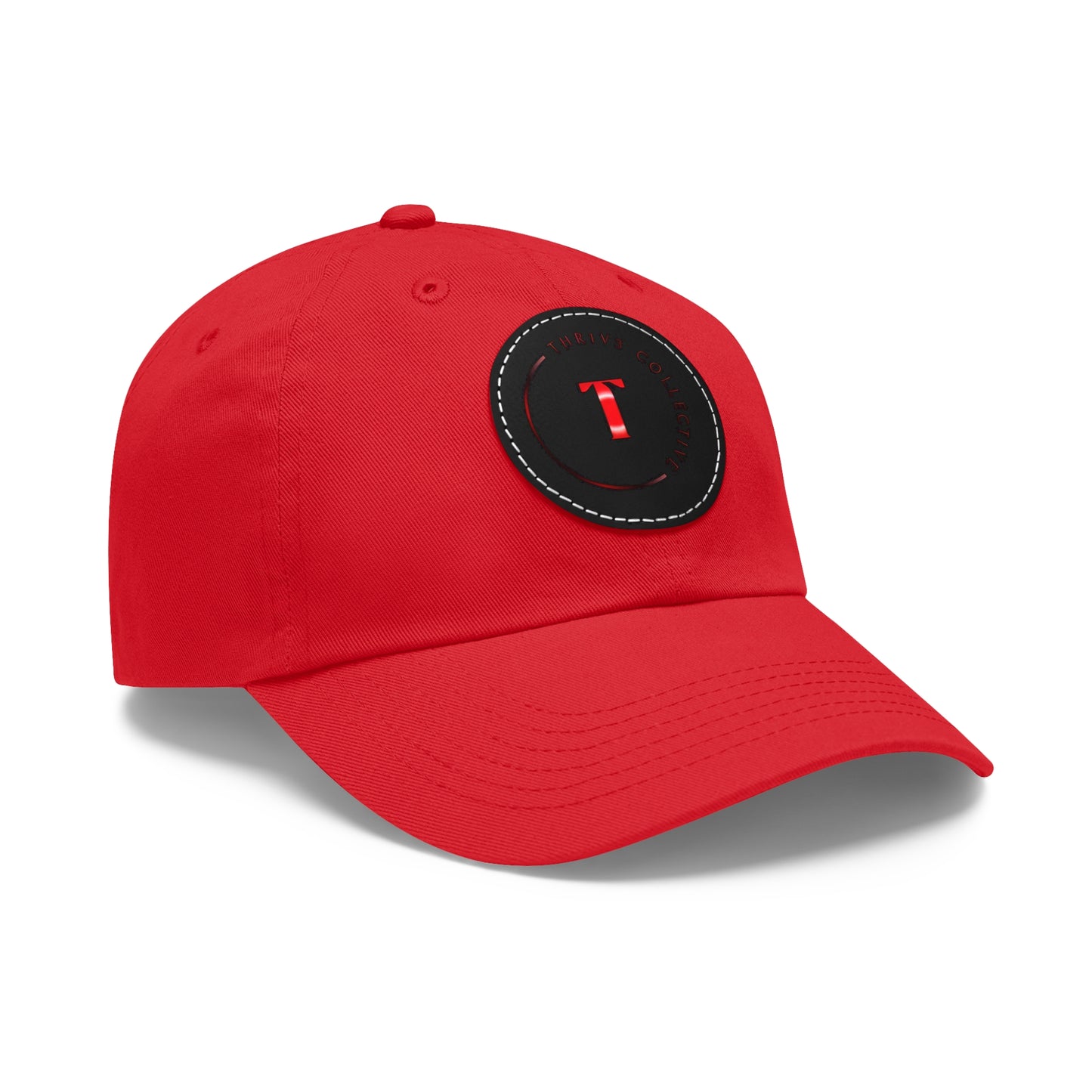 Dad Hat Leather Patch Round THR1V3 COLLECTIVE