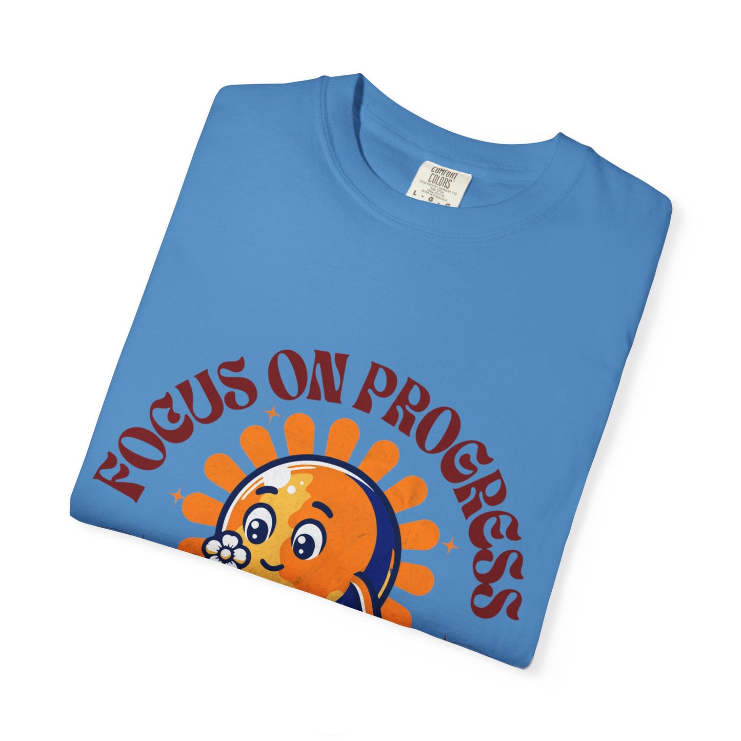 Motivational Unisex T-Shirt - "Focus on Progress, Push Through"