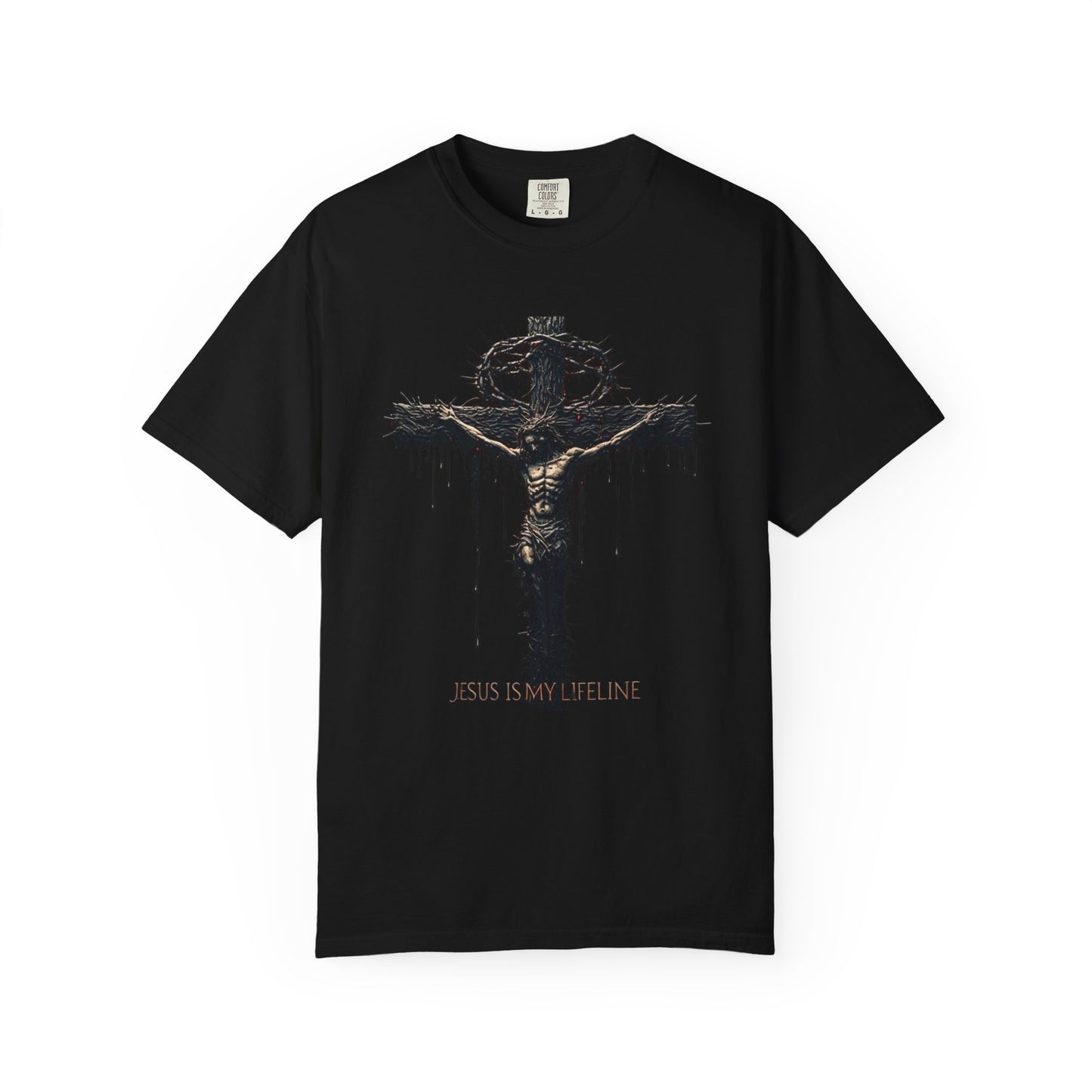 Jesus Is My Guideline T-Shirt — Dark Religious Crucifix Tee