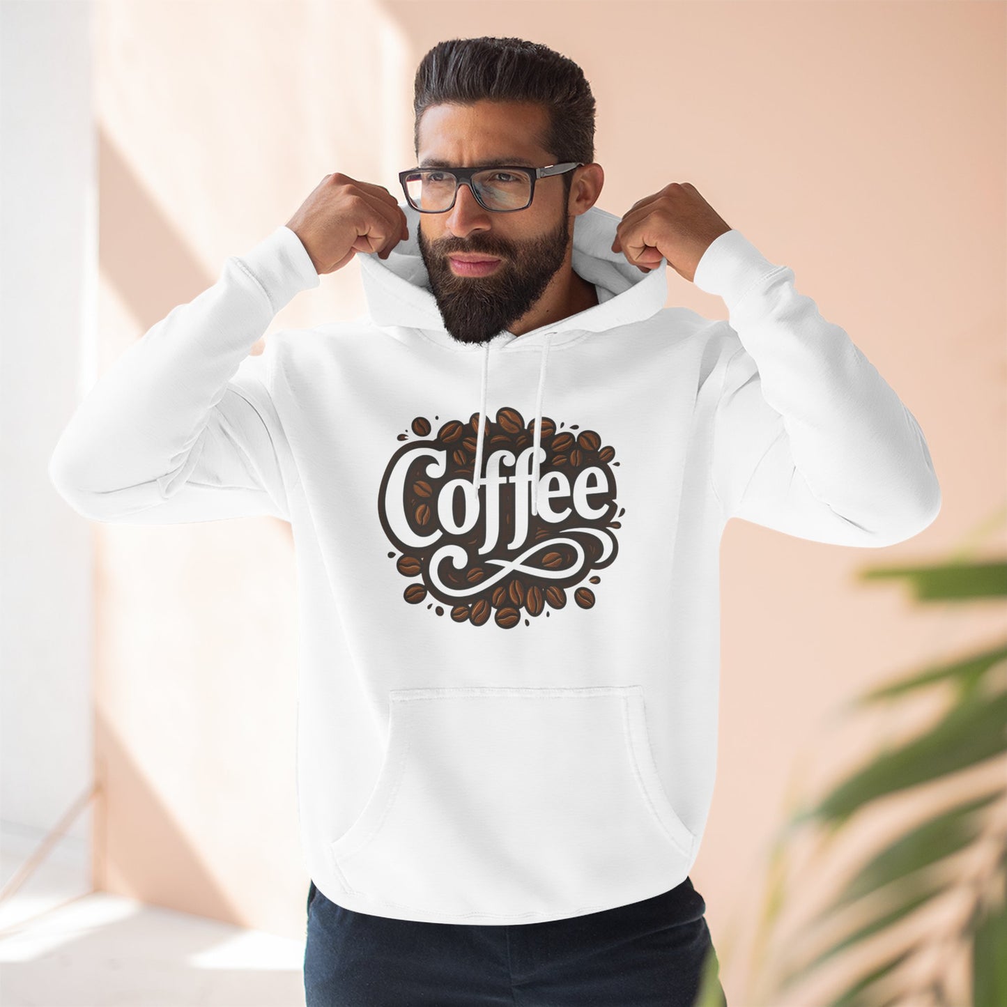 Coffee Lovers Three-Panel Fleece Hoodie, Cozy Sweatshirt, Perfect Gift for Coffee Enthusiasts, Ideal for Fall & Winter, Casual Wear