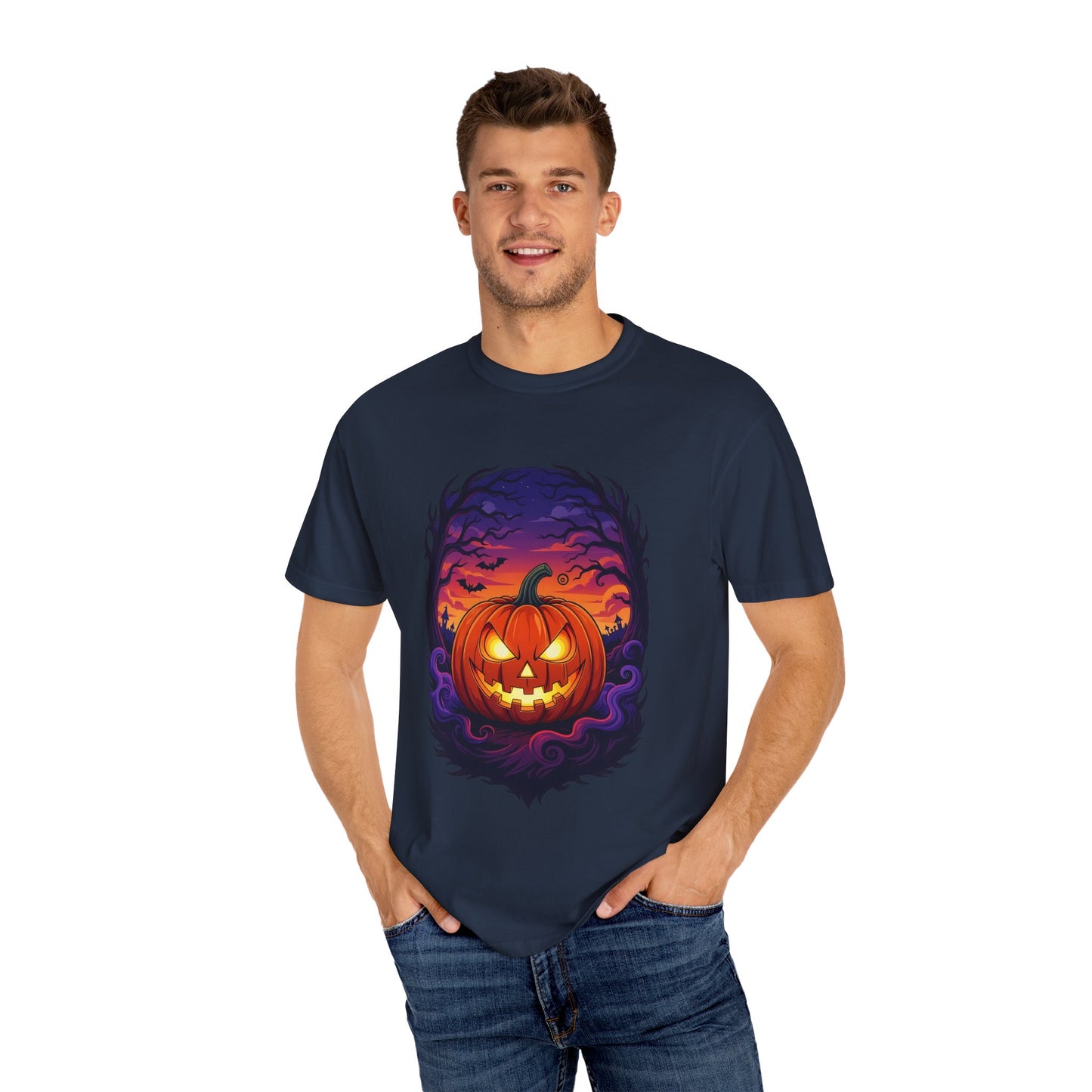 Halloween Pumpkin Graphic Tee, Unisex T-Shirt for Fall, Spooky Season Apparel, Trick or Treat Gift, Comfortable Everyday Wear