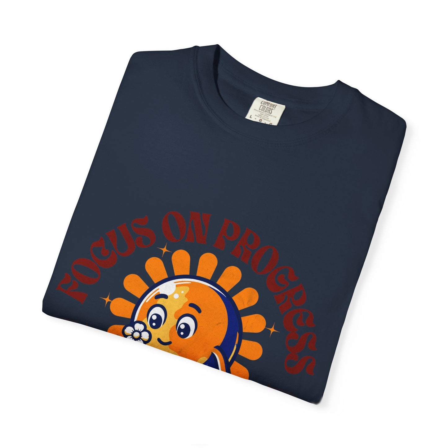 Motivational Unisex T-Shirt - "Focus on Progress, Push Through"