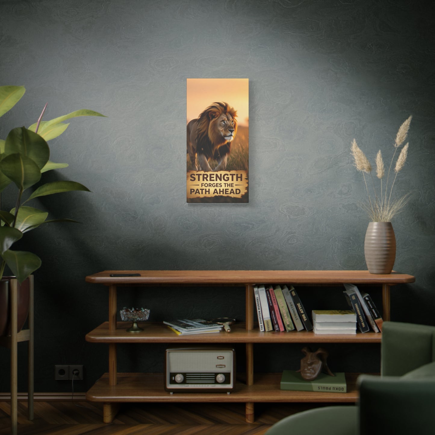 Inspirational Lion Canvas Print, Strength Motivational Wall Art, Home Decor, Lion Artwork, Gift for Nature Lovers, Leadership Inspiration