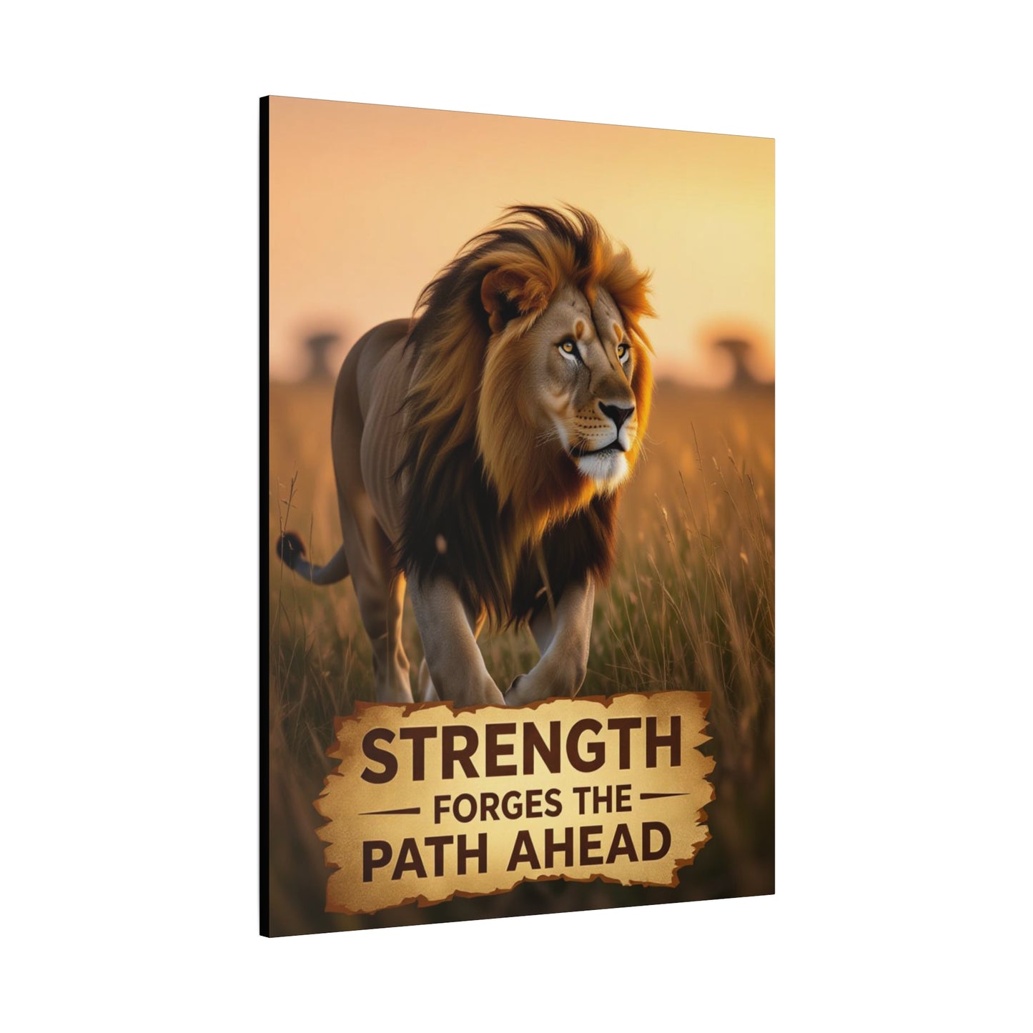 Inspirational Lion Canvas Print, Strength Motivational Wall Art, Home Decor, Lion Artwork, Gift for Nature Lovers, Leadership Inspiration