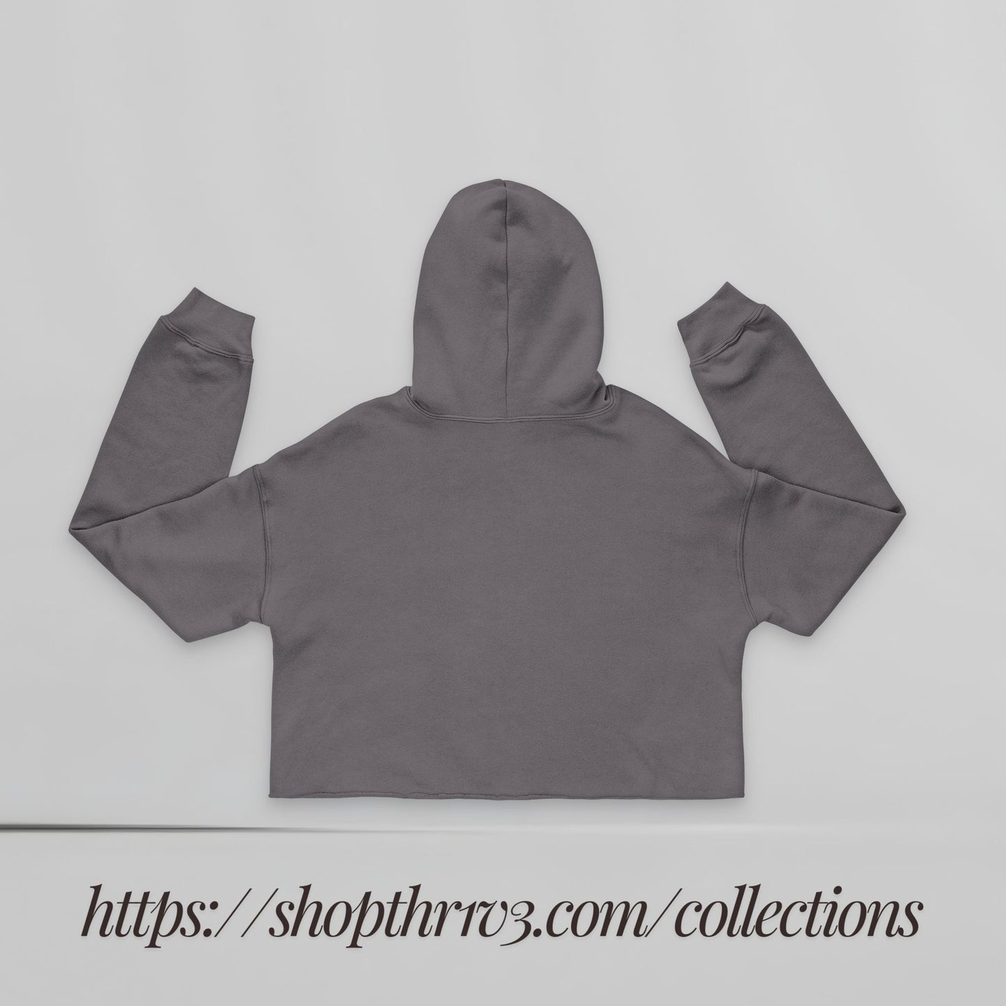 Women's Cropped Hoodie — Glowing Wolf Paw Graphic