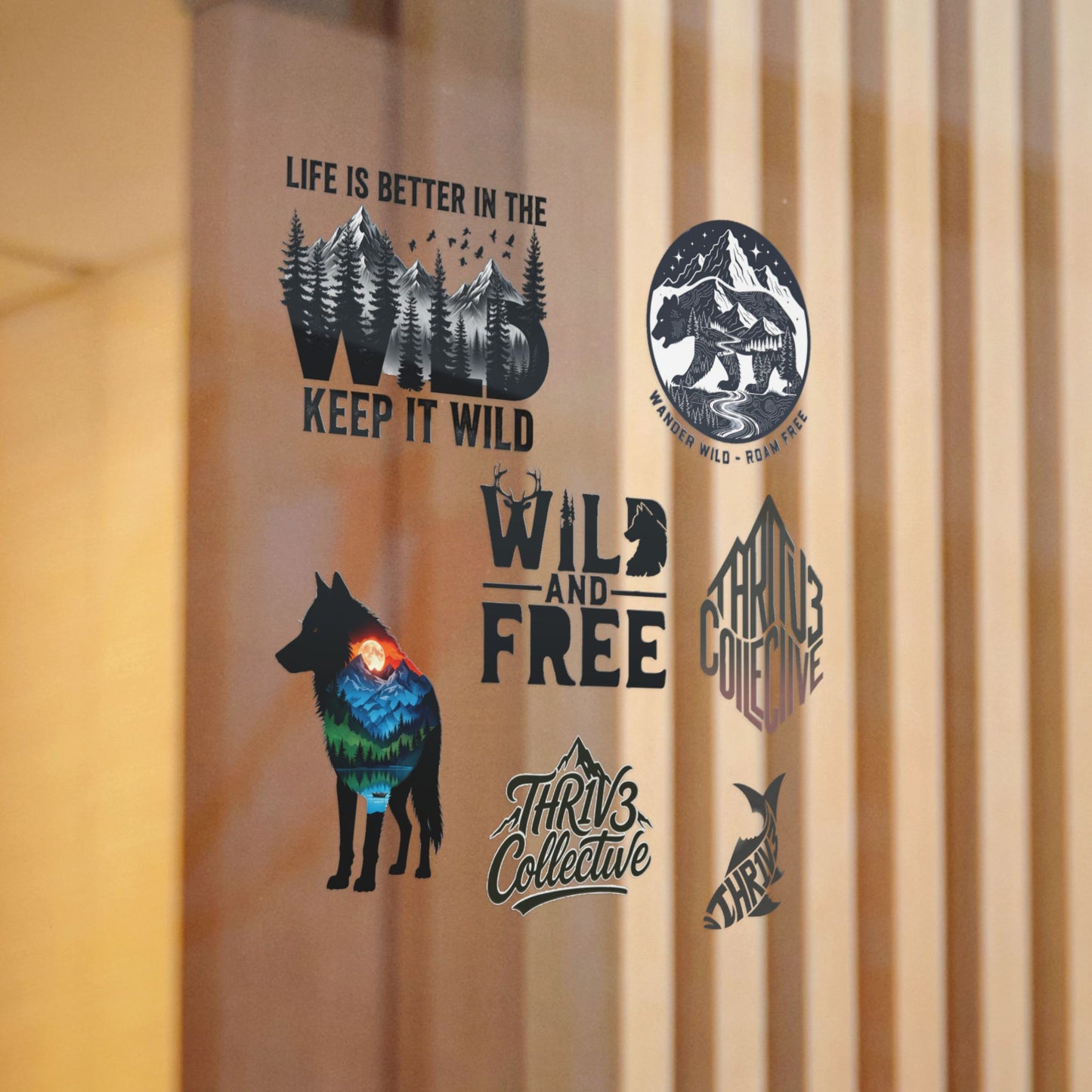 Wild & Free Die-Cut Sticker Pack — Outdoor Adventure Nature Designs (Keep It Wild)