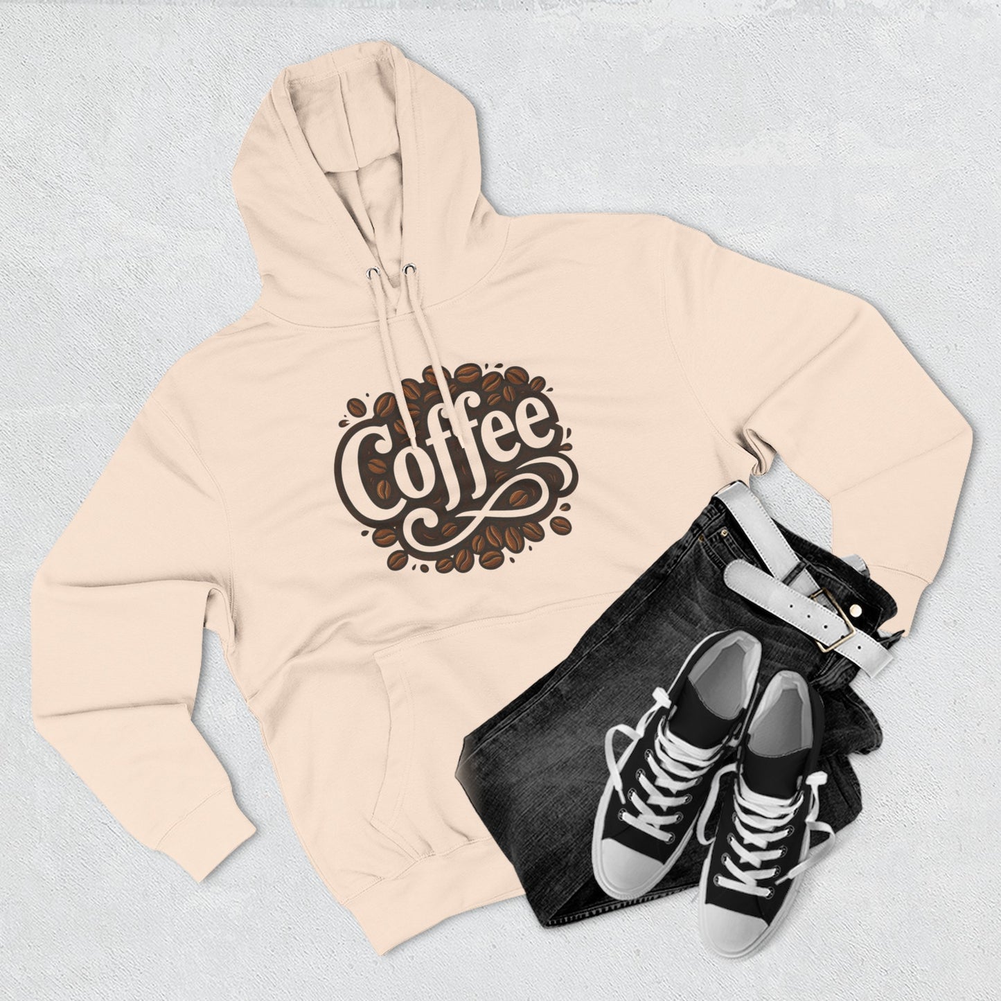 Coffee Lovers Three-Panel Fleece Hoodie, Cozy Sweatshirt, Perfect Gift for Coffee Enthusiasts, Ideal for Fall & Winter, Casual Wear