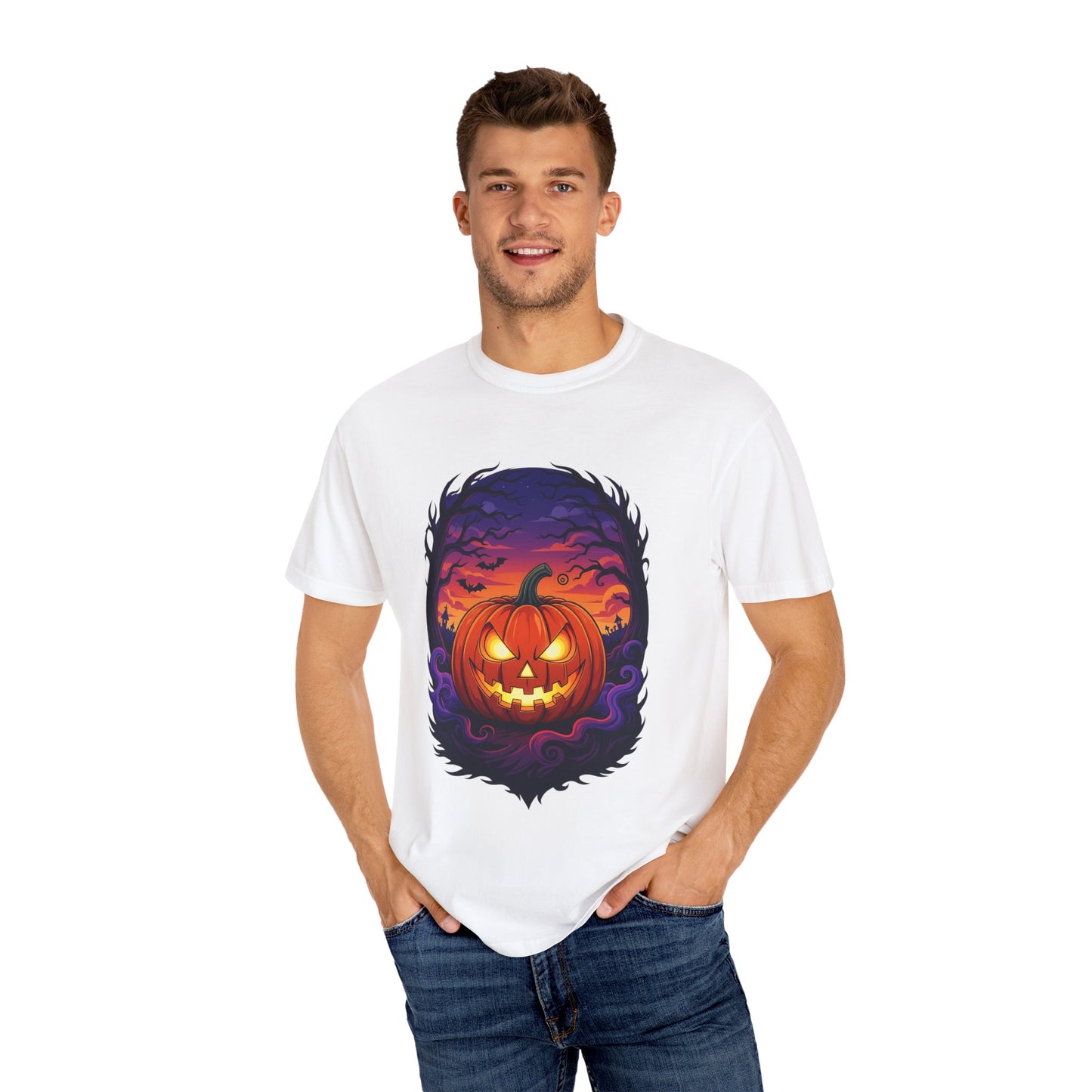 Halloween Pumpkin Graphic Tee, Unisex T-Shirt for Fall, Spooky Season Apparel, Trick or Treat Gift, Comfortable Everyday Wear