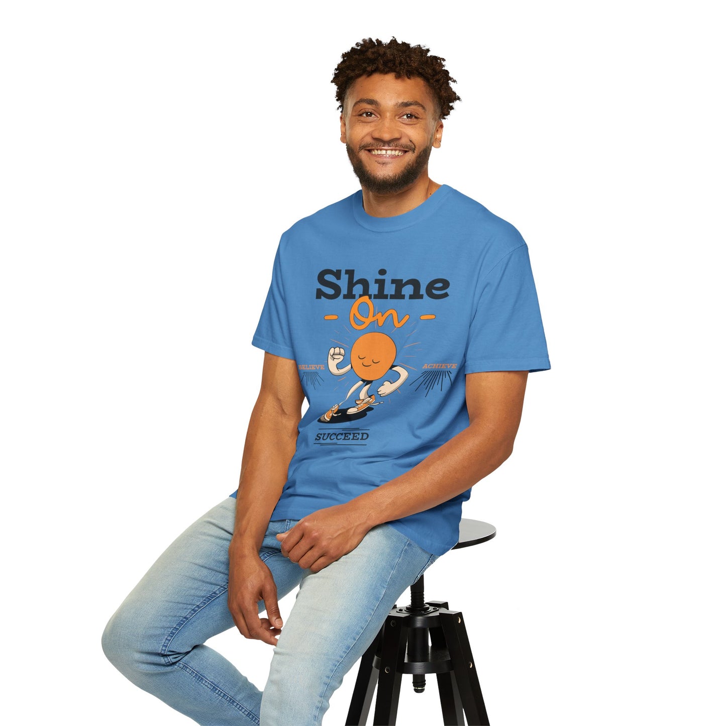 Shine On Unisex T-Shirt, Motivational Tee, Gift for Everyone, Casual Wear, Positive Vibes, Everyday Inspiration